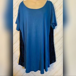 Blue lacy top